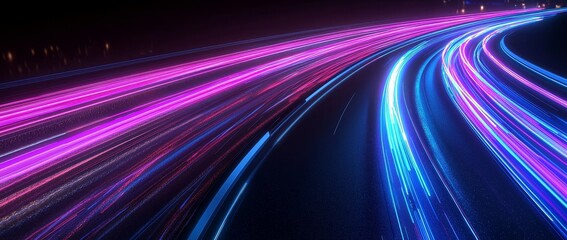Aufkleber - Pink and neon lights symbolise connection, fidelity, and constancy in this abstract background.
