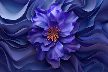 Abstrract and modern background with organic lines in vivid purple and violet colors