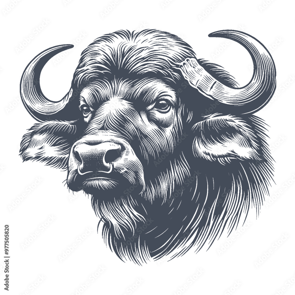 buffalo vector illustration Stock Vector | Adobe Stock