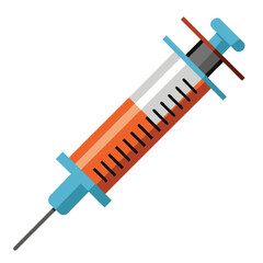 Medical Syringe needle injector vector illustration isolated on a white background