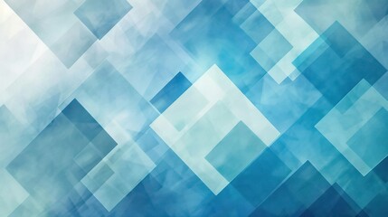 Poster - Abstract Blue and White Geometric Background