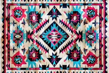 Ethnic abstract ikat art. Aztec ornament print. geometric ethnic pattern seamless color oriental. Design for background, curtain, carpet, wallpaper, clothing, wrapping, Batik