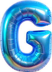 Letter Alphabet g Blue Color Foil Holographic Clip Arts  PNG