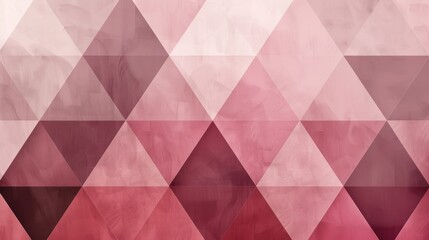 Sticker - Abstract Geometric Pattern in Pink and Red Tones