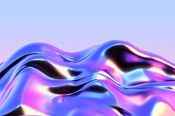 This stock illustration shows a multicolored abstract background with glowing wavy lines forming a seamless ornament of shining colors