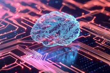 Leinwandbilder - Futuristic futuristic background for data transfer. Concept of technology. Futuristic cyberspace background. Stock Image