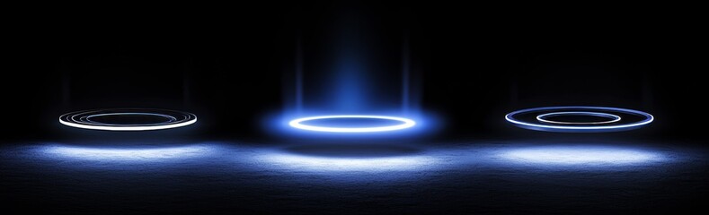 Aufkleber - Abstract hud hologram with spot light in the middle futuristic technology with transparent background