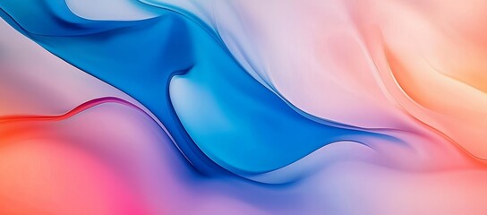 Leinwandbilder - On a black background, an abstract fluid holographic curved wave in motion uses a variety of colorful gradients