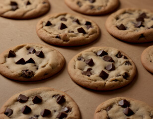 Wall Mural - chocolate chip cookies, chocolate chip cookie, chocolate chip cookies on plate