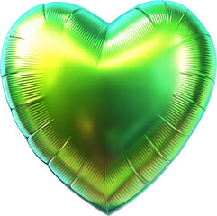 Heart Shape sign green Color Foil Holographic Clip Arts PNG