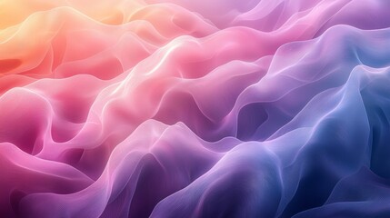 Poster - The purple background is dotted with pink and blue gradient waves