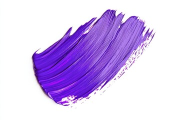 Wall Mural - An abstract watercolor paint stroke isolated on purple background, used for element decoration or banners.