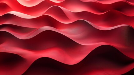 Aufkleber - Dynamic and modern abstract red background with layered curves.