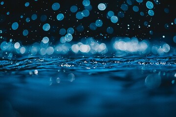 Stunning underwater view of blue ocean bubbles rising to the surface.