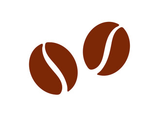 Wall Mural - two coffee beans icon. png illustration.