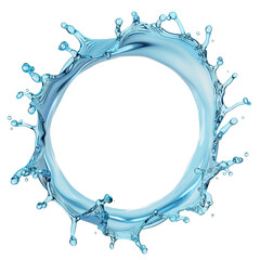Canvas Print - a splash of water in a circle