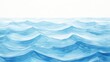 © MakoPoko - Watercolor texture featuring soft blue waves and stripes gently blending into the background capturing the fluidity and essence of the ocean