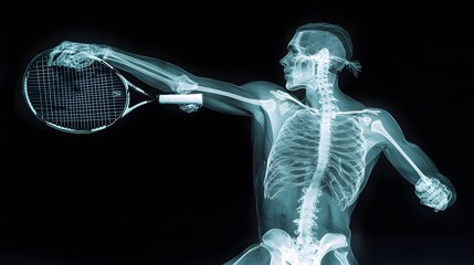 Poster - X-Ray of tennis player