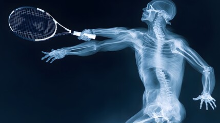 Poster - X-Ray of tennis player