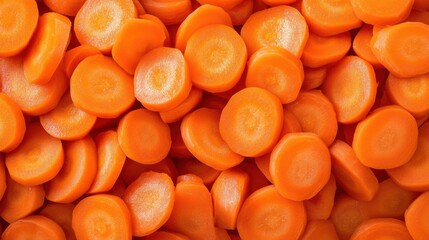 Canvas Print - A pile of carrots are piled up on top of each other, AI