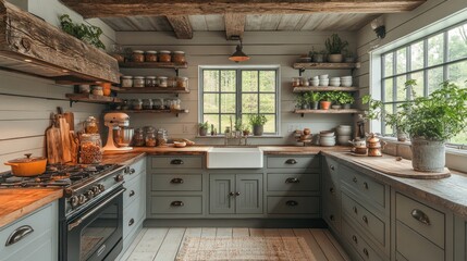 Poster - Rustic Kitchen Interior Design