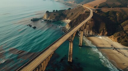 Sticker - Aerial View of Bixby Creek Bridge