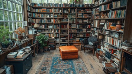 Sticker - Cozy Library Room