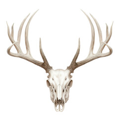 a deer skull is displayed on a white background