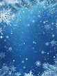© Johannes - Blue Christmas background with snowflakes, stars and empty space. Copy space for your text. Merry Xmas, Happy New Year. Vertical festive backdrop.