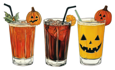 Wall Mural - PNG Halloween drink drinks halloween cocktails.