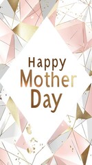 Wall Mural - Stylish banner design for Mother’s Day showcasing a geometric pattern and heartfelt message