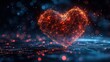 © BG_Illustrations - Glowing heart made of lines and dots, tech-inspired