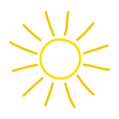 Wall Mural - cute hand drawn sun icon. vector illustration