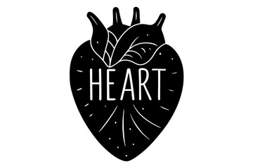 You have a heart of gold. text Heart silhouette vector art illustration