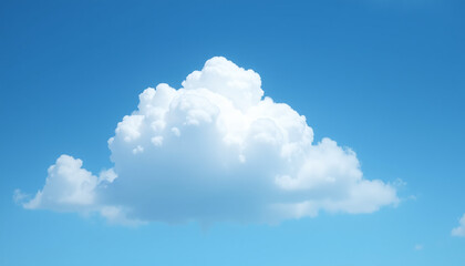 a cloud in the sky with a blue sky background and a white cloud