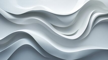 Sticker - Abstract White Waves Background