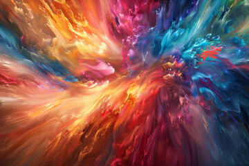 Canvas Print - A colorful explosion of light and color