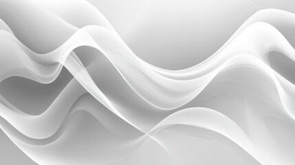 Sticker - Abstract White Wavy Background