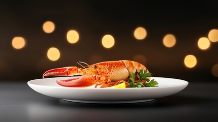 Wall Mural - Red lobster, shellfish claws, gourmet seafood cuisine.