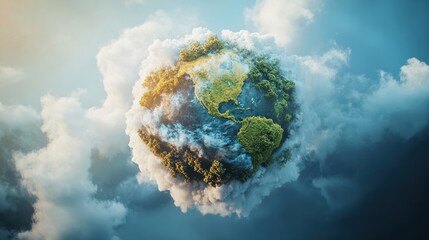 abstract planet for world meteorological day. global warming, climate change, world environment day,
