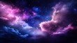 © Dumrongkait - A beautiful night sky with a purple and blue hue. The sky is filled with stars and clouds, creating a serene and peaceful atmosphere. The colors of the sky are reminiscent of a dreamy