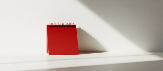 Poster - Red Desk Calendar Mockup