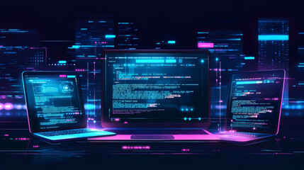 Wall Mural - a web development concept featuring a responsive layout for internet sites or apps across various de