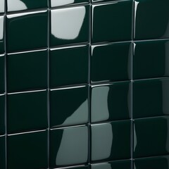 Sticker - close-up view of a tiled wall. The tiles are square-shaped, arranged in a grid pattern, and have a glossy, reflective surface