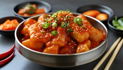 Delicious Tteokbokki: Spicy Korean Rice Cakes Perfect for Restaurants, Cookbooks, and Delicious Recipes