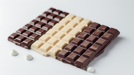 chocolate bar on a white background