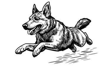 Cute coloring page featuring a playful dog for kids creativity.