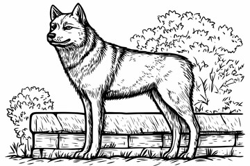 Cute coloring page featuring a playful dog for kids creativity.