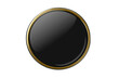 © Rattanathip - Elegant black button with a gold rim, perfect for website design, app interfaces, and digital projects. High-resolution vector image.