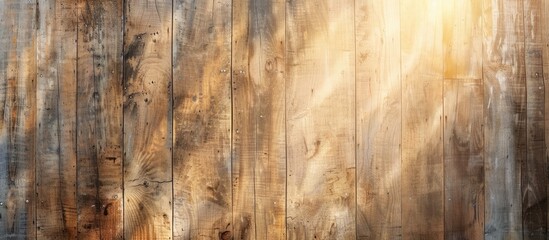 Poster - Abstract old grain plywood texture and background with sunlight offering copy space for your text and content